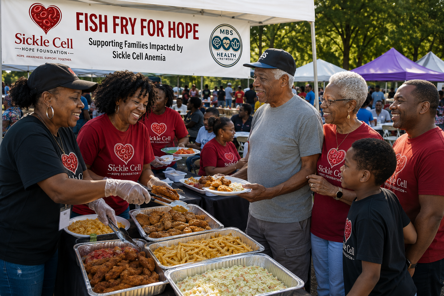 Community gathering at Fish Fry for Hope