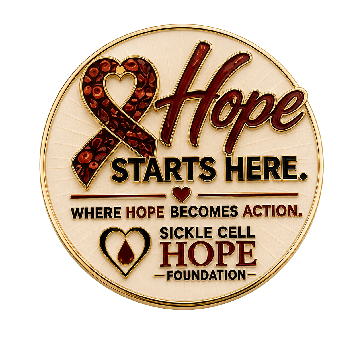 Hope Starts Here awareness pin